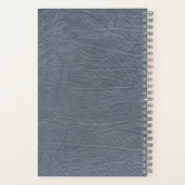 ブルーグレーレザールックジャーナル ノートブック (裏面)