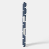 ブルーグレー地に白のポルカクロス Case-Mate iPhoneケース (裏面 / 右)