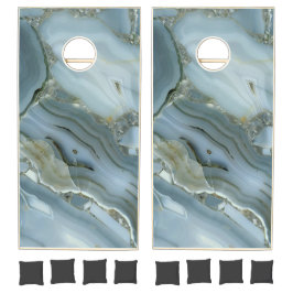 ブルーグレー大理石と金ゴールド静脈調節