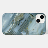 ブルーグレー大理石パターンiPhone / アンドロイド Case-Mate iPhoneケース (裏面 (横))