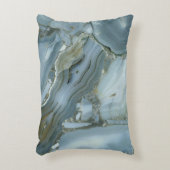 ブルーグレー大理石金ゴールド脈 アクセントクッション (正面(垂直))