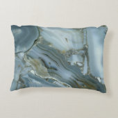 ブルーグレー大理石金ゴールド脈 アクセントクッション (裏面)