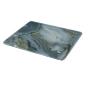 ブルーグレー大理石金ゴールド脈 カッティングボード (角)