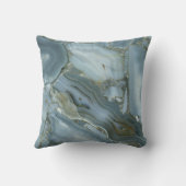 ブルーグレー大理石金ゴールド脈 クッション (裏面)