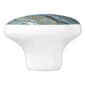 ブルーグレー大理石金ゴールド脈 セラミックノブ (側面)