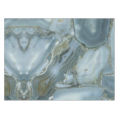 ブルーグレー大理石金ゴールド脈 テーブルクロス (正面(横))