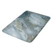 ブルーグレー大理石金ゴールド脈 バスマット (アングル)