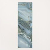 ブルーグレー大理石金ゴールド脈 ヨガマット (正面)