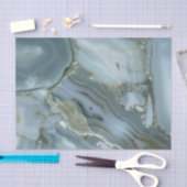 ブルーグレー大理石金ゴールド脈 薄葉紙 (クラフト)