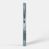 ブルーグレー大理石金ゴールド脈 SAMSUNG GALAXYケース (右側面)