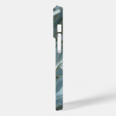 ブルーグレー大理石+ゴールドベイン Case-Mate iPhoneケース (裏面 / 左)
