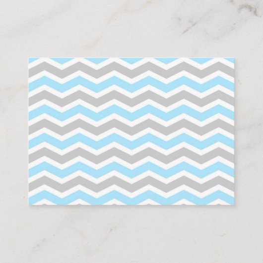 ブルーグレー少年の赤ちゃんシャワー予約リクエスト エンクロージャーカード (裏面)