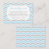 ブルーグレー少年の赤ちゃんシャワー予約リクエスト エンクロージャーカード (正面/裏面)