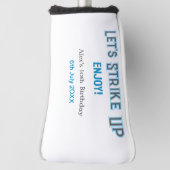 ブルーグレー幸せ10歳の誕生日の名前を消そう ゴルフヘッドカバー (回転90)