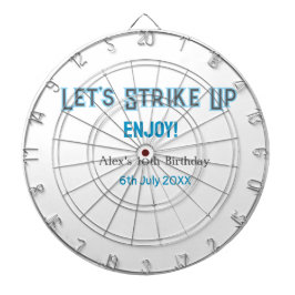 ブルーグレー幸せ10歳の誕生日の名前を消そう ダーツボード