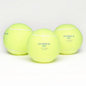 ブルーグレー幸せ10歳の誕生日の名前を消そう テニスボール (マルチ)