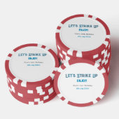 ブルーグレー幸せ10歳の誕生日の名前を消そう ポーカーチップ (積み重ね)