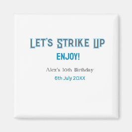 ブルーグレー幸せ10歳の誕生日の名前を消そう マグネット