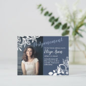 ブルーグレー延期のお知らせ ポストカード (スタンド正面)