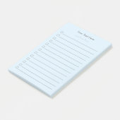 ブルーグレー日付付きリストPost-It®ノート ポストイット (アングル)