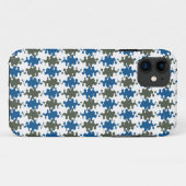 ブルーグレー波モザイクパターン Case-Mate iPhoneケース (裏面(横))