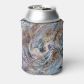 ブルーグレー流体マーリングイラストレーション 缶クーラー (缶裏面)