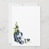 ブルーグレー結婚フローラ 招待状 (裏面)