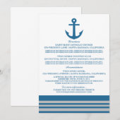 ブルーグレー航海のいかり情報カード 招待状 (正面/裏面)