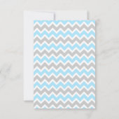 ブルーグレー赤ちゃんシャワー感謝のメモ詩 招待状 (裏面)