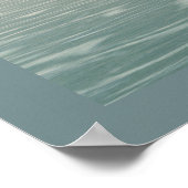 ブルーグレー超現実的な抽象芸術水景観 ポスター (角)