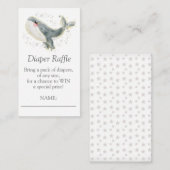 ブルーグレー金ゴールドかわいいジンベイシャワー用の本 エンクロージャーカード (正面/裏面)