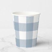 ブルーグレー チェック バッファローチェック ギンガム プライド パターン 紙コップ (右)