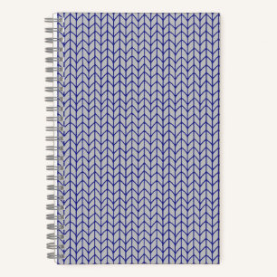 ブルーグレー ニット 5.5"x8.5" スパイラルノート ノートブック