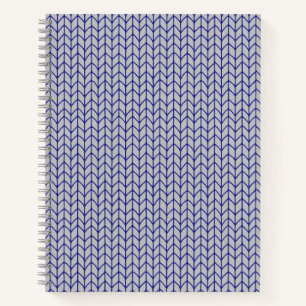 ブルーグレー ニット 8.5"x11" スパイラルノート ノートブック