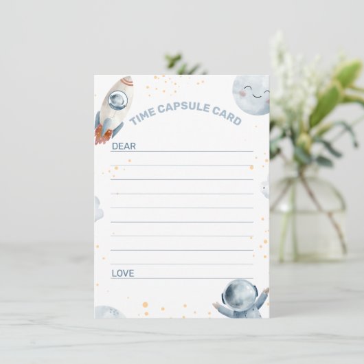 ブルーグレー 初めての太陽一周 タイムカプセル カード (スタンド正面)