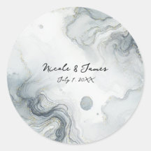 ブルーグレー&金ゴールドビーチイウォータービーチ結婚式