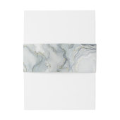 ブルーグレー&金ゴールドビーチイウォータービーチ結婚式 招待状ベリーバンド (裏面例)