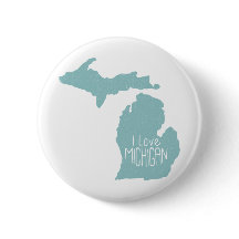 ブルーグレーIラブミシガンシルエット