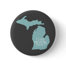 ブルーグレーI愛ミシガンシルエットオングレー