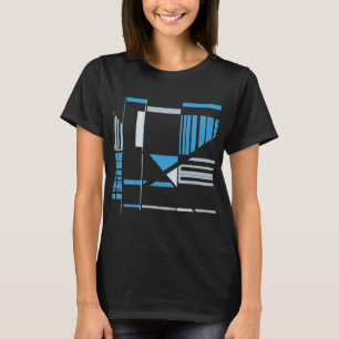ブルーグレーMCM南西 – インスパイア幾何線 Tシャツ