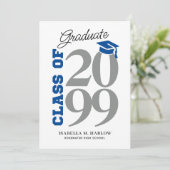 ブルーグレーYYのクラス卒業 招待状 (スタンド正面)