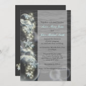 ブルーグレ結婚ーの婚約記念日 招待状 (正面/裏面)