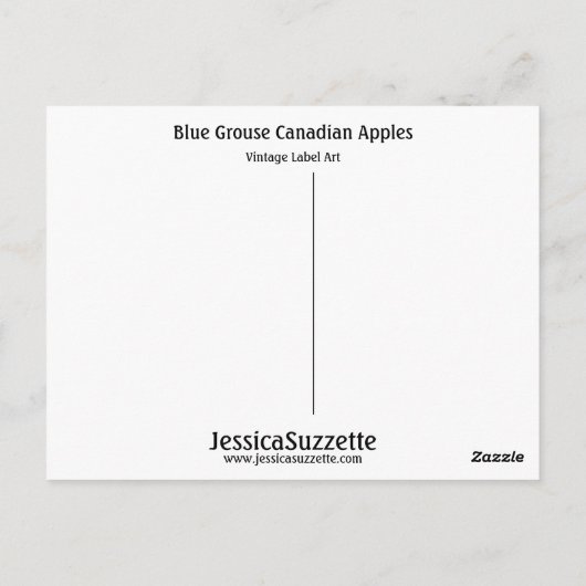 ブルーグロウズカナディアンリンゴ ポストカード (裏面)