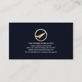 ブルーグローブレイヤーシルバージェット飛行機ロジスティクス 名刺 (裏面)