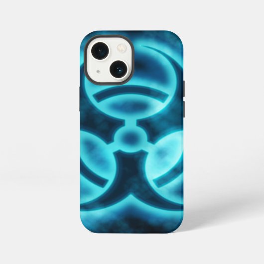 ブルーグロ生物学的災害［有害物質］iPhoneケース iPhoneケース (裏面)