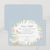 ブルーグース間抜けジンガムフローラおむつラッフルカード エンクロージャーカード (正面/裏面)