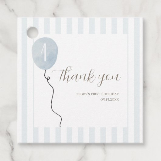 ブルーグース間抜けスクエアメッセージカード フェイバータグ (正面)