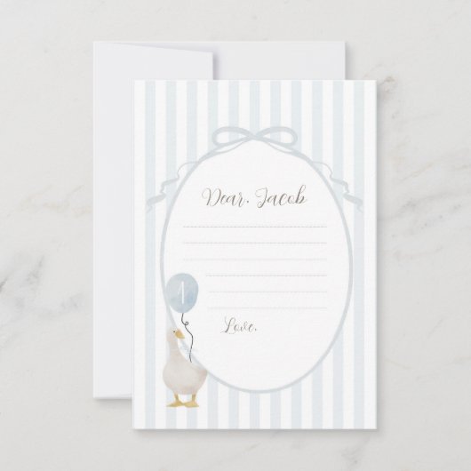 ブルーグース間抜けタイムカプセルカード 招待状 (正面)