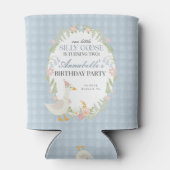 ブルーグース間抜けフローラジンガム誕生日フープ 缶クーラー (裏面)