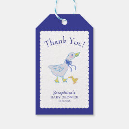 ブルーグース間抜けベイビーシャワーありがとう ギフトタグ